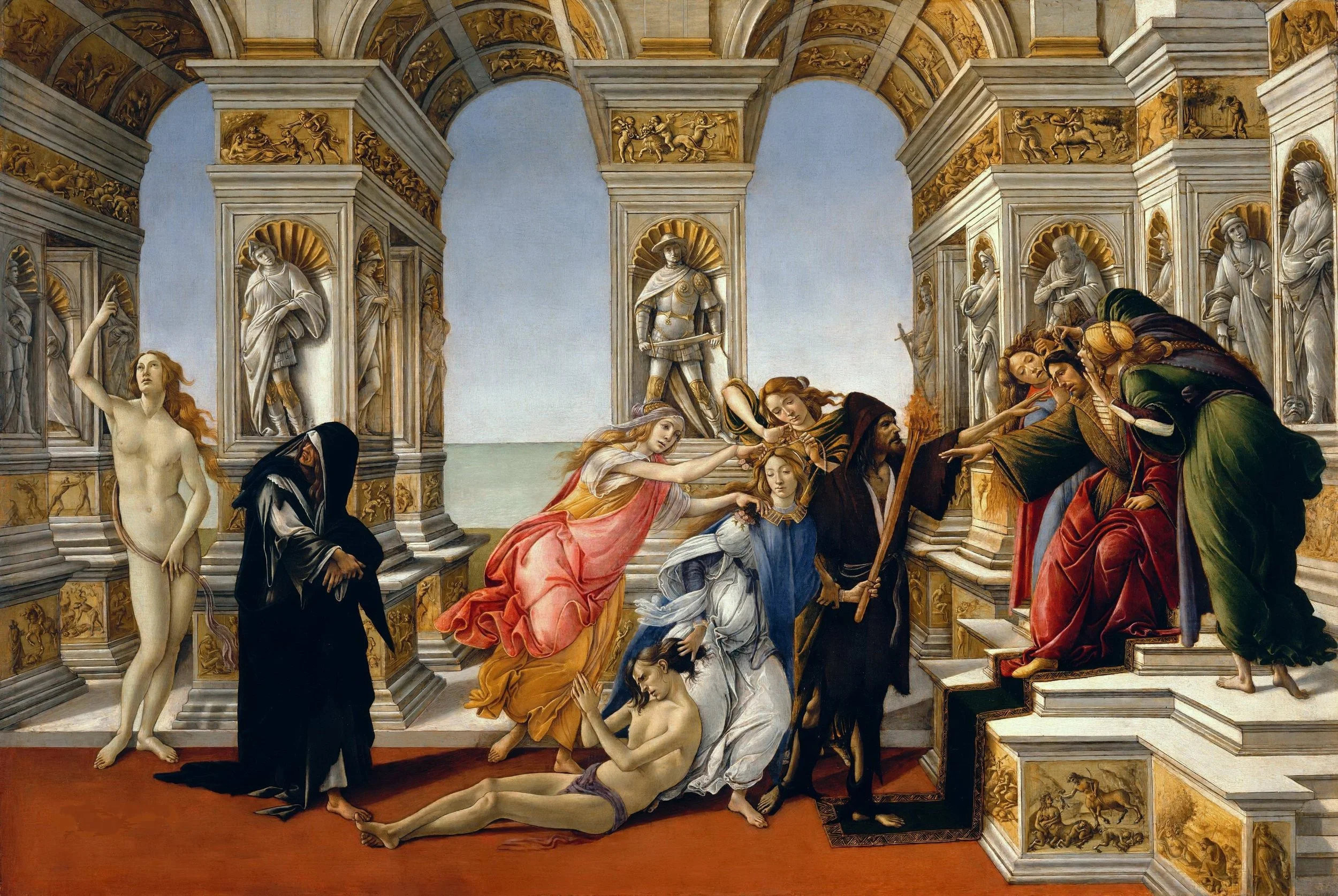 The Calumny of Apelles, Botticelli, 1494-95, Uffizi.